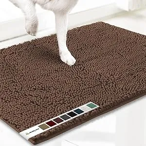 Muddy Mat Shown ON TV Highly Absorbent Microfiber Door Mat and Pet Rug Non Slip Thick Washable Area and Bath Mat Soft Chenille for Kitchen