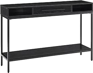 Henn&amp;Hart 45&quot; Blackened Bronze/Black Grain Console Table