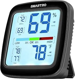 SMARTRO SC42 Professional Digital Hygrometer Indoor Thermometer Room Humidity Gauge & Pro Accuracy Calibration