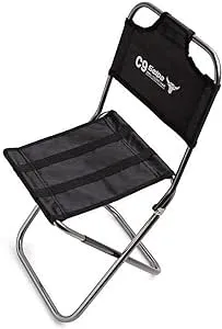 Nadalan Small Outdoor Portable Mini Oxford Folding Chair Aluminum Backrest Chairs Fishing Stool Camping Chair with Carry Bag