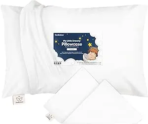 KeaBabies Jumbo Toddler Pillowcase 14x20" Soft White