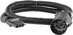 CURT 55515 Replacement Vehicle-Side 4-Pin Connector, Factory Tow Package and USCAR Socket Required , Black