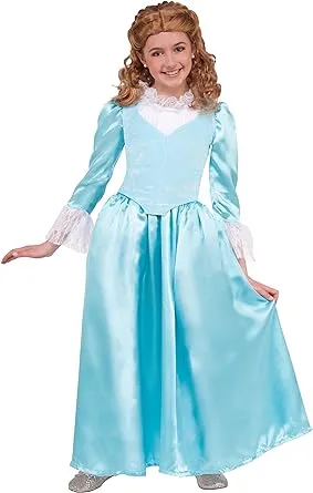 Brand New Blue Colonial Lady  Child Costume (Large)