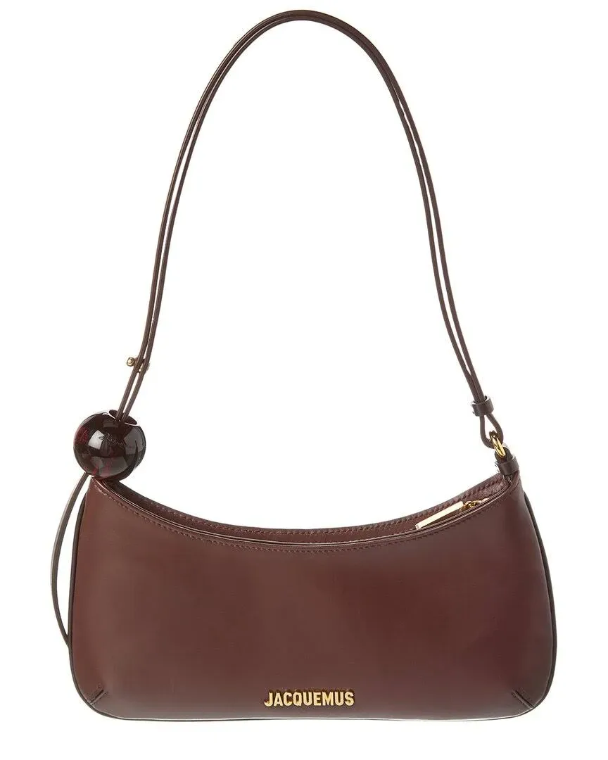 Jacquemus Le Bisou Perle Leather Shoulder Bag - Brown