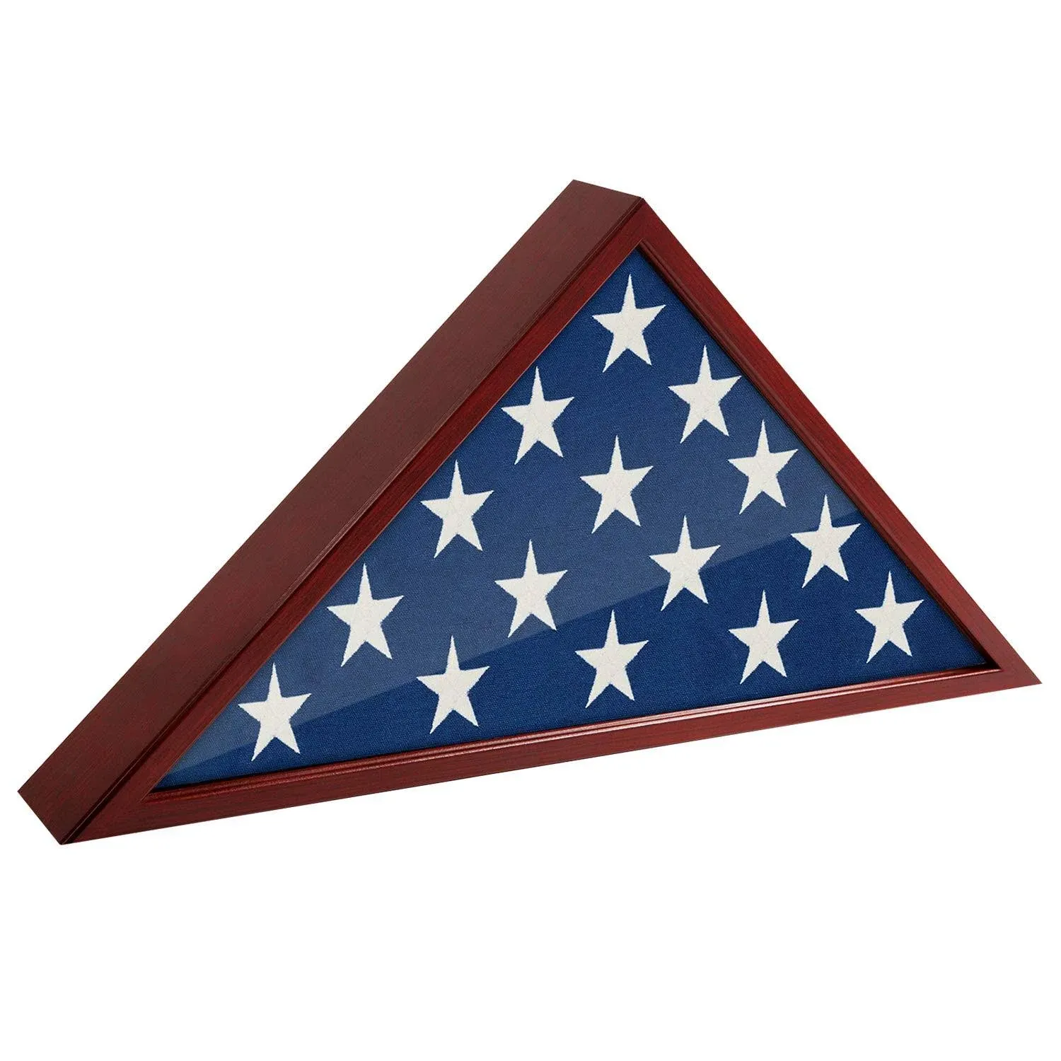 Americanflat Flag Frame-Display Case, Fits 5x9.5' Folded, Mahogany