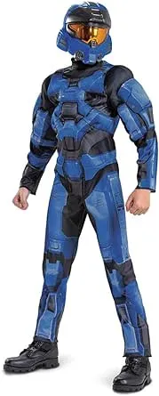 Halo Spartan 2 Blue Classic Muscle Child Costume