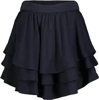 Nautica Girls 7-16 Pindot Mesh Ruffle Scooter Skirt, Navy Blue, 8