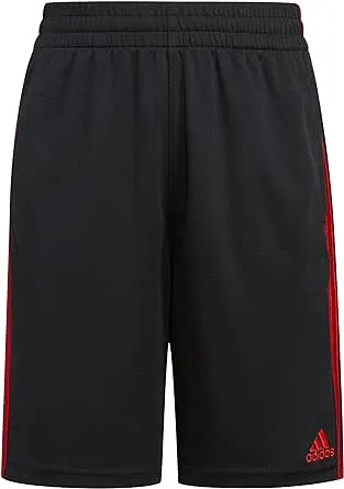 adidas Boys' Elastic Waistband Classic 3-Stripes Shorts