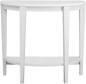 Monarch Specialties Console Table - Narrow Entry Table, 36” L (White)