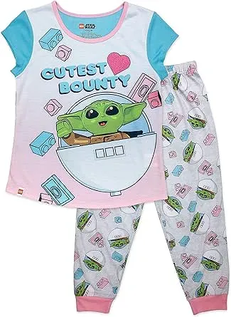 LEGO Star Wars Baby Yoda Grogu 2 Piece Pajama Set, Girls