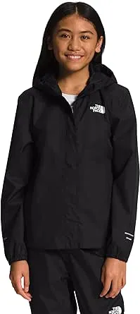 THE NORTH FACE Girls' Antora Waterproof Rain Jacket, TNF Black, Large