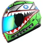 Wow Motorcycle Full Face Helmet Street Bike BMX MX Youth Kids: HKYB15