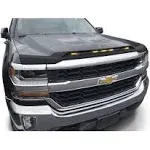 AVS Silverado Aeroskin LightShield Hood Protector; Black Chevy 1500