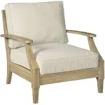 Clare View Wood Cushioned Patio Lounge Chair