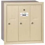 Salsbury Industries 3503sru Vertical Mailbox - 3 Doors - Sandstone - Recessed Mounted - USPS Access