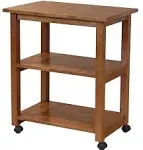 International Concepts Microwave Cart in Medium Oak