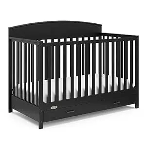 Graco Benton 5-in-1 Convertible Crib with Drawer (Espresso) - Converts from Baby Crib to Toddler Bed, Daybed and Full-Size Bed, Fits Standard Full-Size Crib Mattress, Adjustable Mattress Support Base