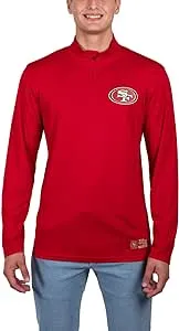 Ultra Game NFL Super Soft Quarter Zip Long Sleeve T-Shirt