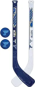 Franklin Sports NHL Mini Hockey Stick Set - NHL Team Knee Hockey Stick and Ball Set - Two Player Stick Set - Great Toy for Kids