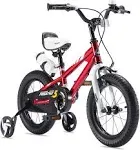 Royalbaby Boys Girls Kids Bike 14in BMX Freestyle Red 2 Hand Brakes Bicycles with Training Wheels Child Bicycle