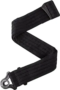 D'Addario Auto Lock Guitar Strap - Black Padded Stripes