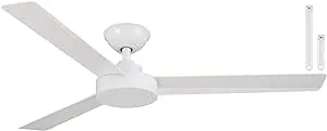 Minka-Aire F524-WHF Roto 52 Inch Low Profile Ceiling Fan 3 Blades with Included 3.5" Downrod in Flat White Finish……