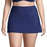 Lands' End Women's Plus Size Tummy Control Swim Skirt Swim Bottoms - 16W - Deep Sea Navy