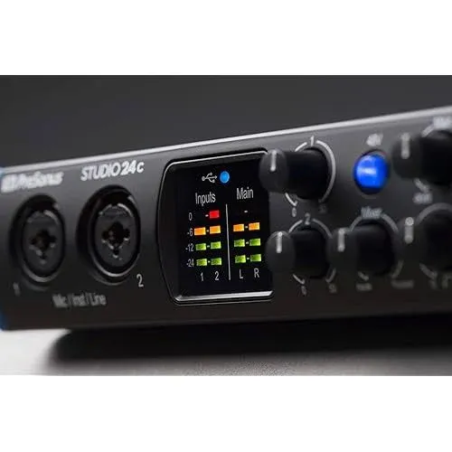 PreSonus Studio 24c Desktop 2x2 USB Type-C Audio/MIDI Interface