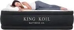 King Koil Luxury Air Mattress with Built-in High Speed Pump for Camping Home Guests