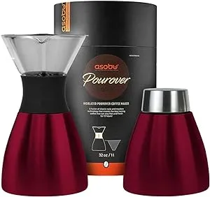 Asobu 32 oz. Pour Over Insulated Coffee Maker - Red