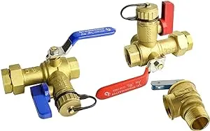 Hydro Master Tankless Water Heater Service Valve Kit with Pressure Rel