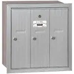 SALSBURY INDUSTRIES 3503ARU Vertical Mailbox,3 Doors, Alum