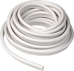 Frost King Tubular Vinyl Gasket Weatherstrip, 1/2" W, 1/4" T, 17' L, White (V18WH)