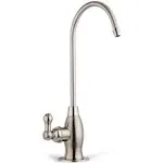 Drinking Water Coke Shaped High-Spout Faucet for Reverse Osmosis Water Filtration Systems in Brushed Nickel