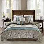 Madison Park Lorraine Jacquard 7-pc. Comforter Set, One Size, Blue