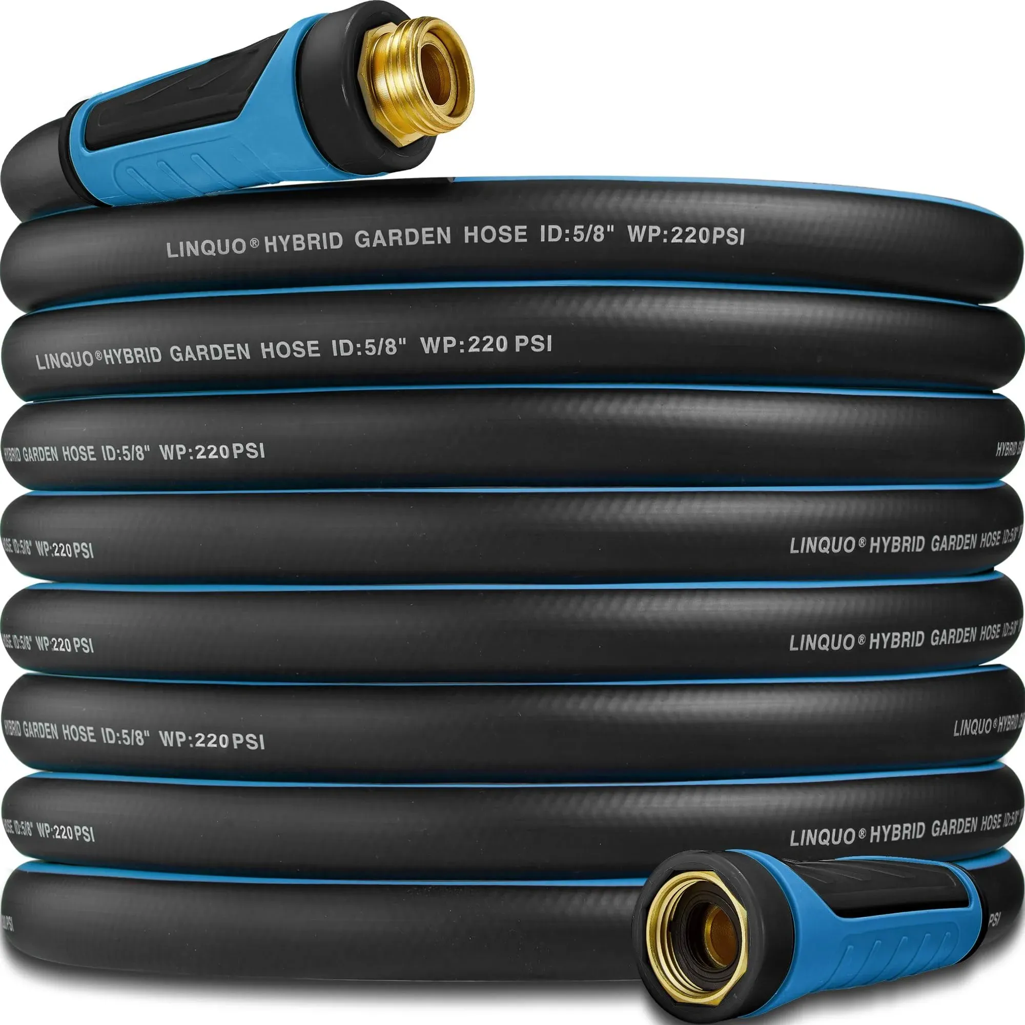 Garden Hose 5/8 in x 25 ft, Heavy Duty Super Flexible Water Hoses - All-weath...