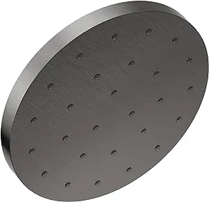 Delta 1-Spray Patterns 1.75 GPM 12 in. Ceiling Mount Fixed Shower Head with H2Okinetic in Lumicoat Black Stainless 52160-KS-PR