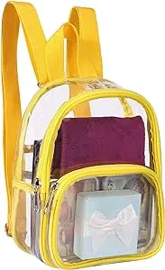 USPECLARE Clear Mini Backpack Stadium Approved for Girls, for Concert, Festival, Sport Events&Daily Use