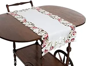 Lush Rosette Embroidered Cutwork Table Runner - Contemporary - Table Runners - by Xia Home Fashions | Houzz