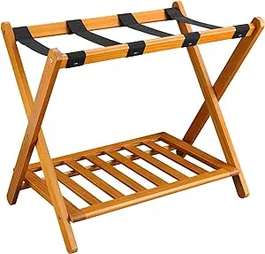 Casual Home Luggage Rack with Shelf