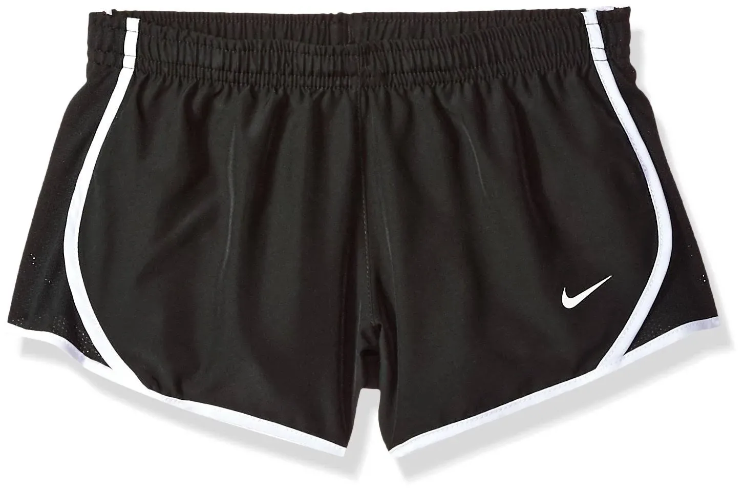 Nike Girls' Dry Tempo Running Shorts, XS, Black/Black/White