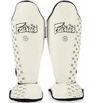 Fairtex SP5 Competition Muay Thai Shin Guard, Large / White