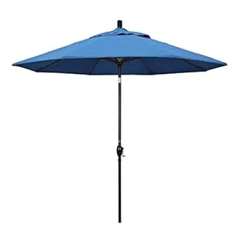 California Umbrella 9 ft. Aluminum Market Umbrella Push Tilt - Bronze-Pacifica-Capri