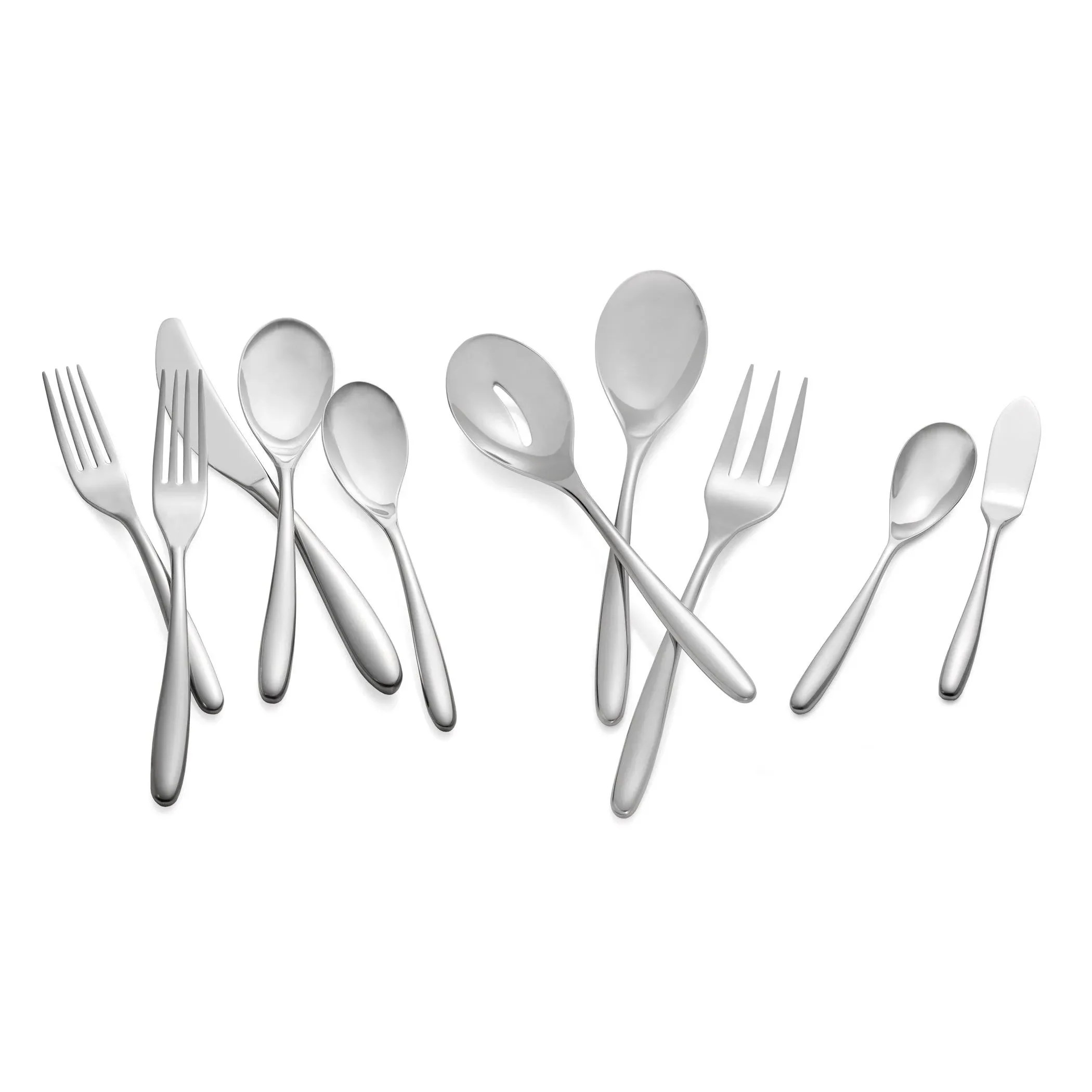 Nambe Bend 45 Piece Flatware Set