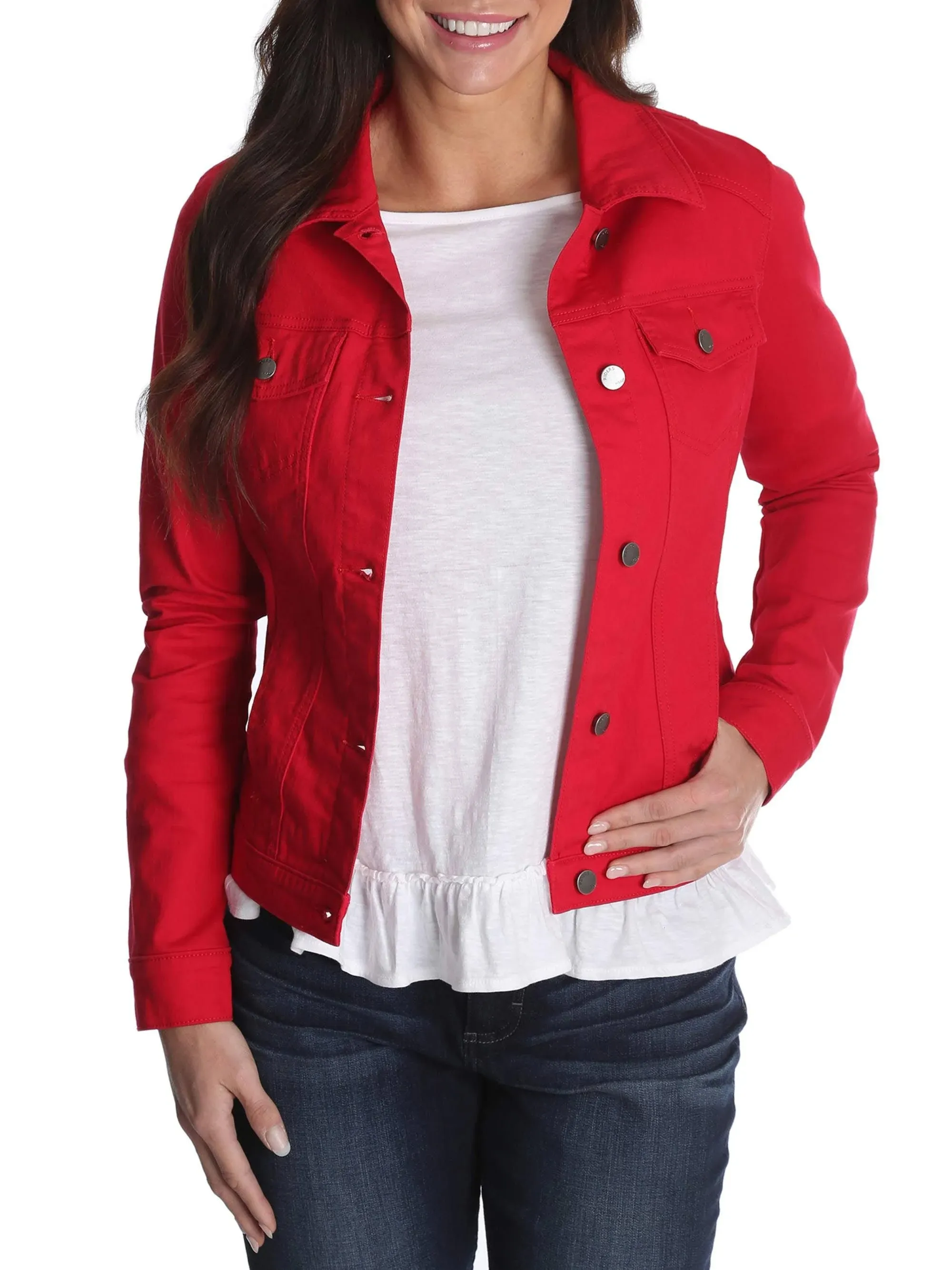 Lee Riders Women's Denim Jacket, Size: Small, Red