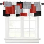 Irregular Geo Curtain Valance 54&#034; X 18&#034; Block Window Valances Rod Pocket Curtain