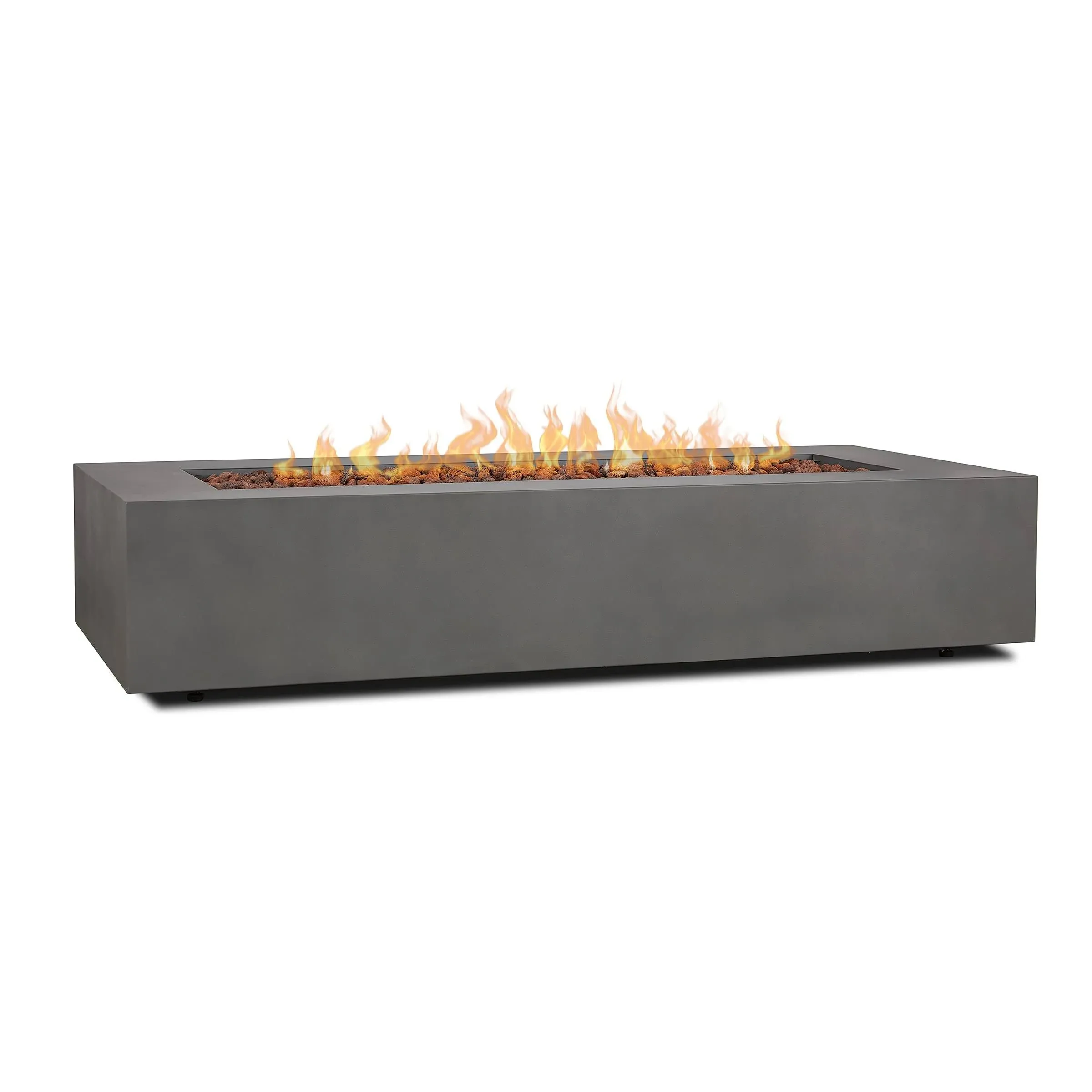 Real Flame Aegean 70" Rectangle Propane Fire Table Weathered Slate