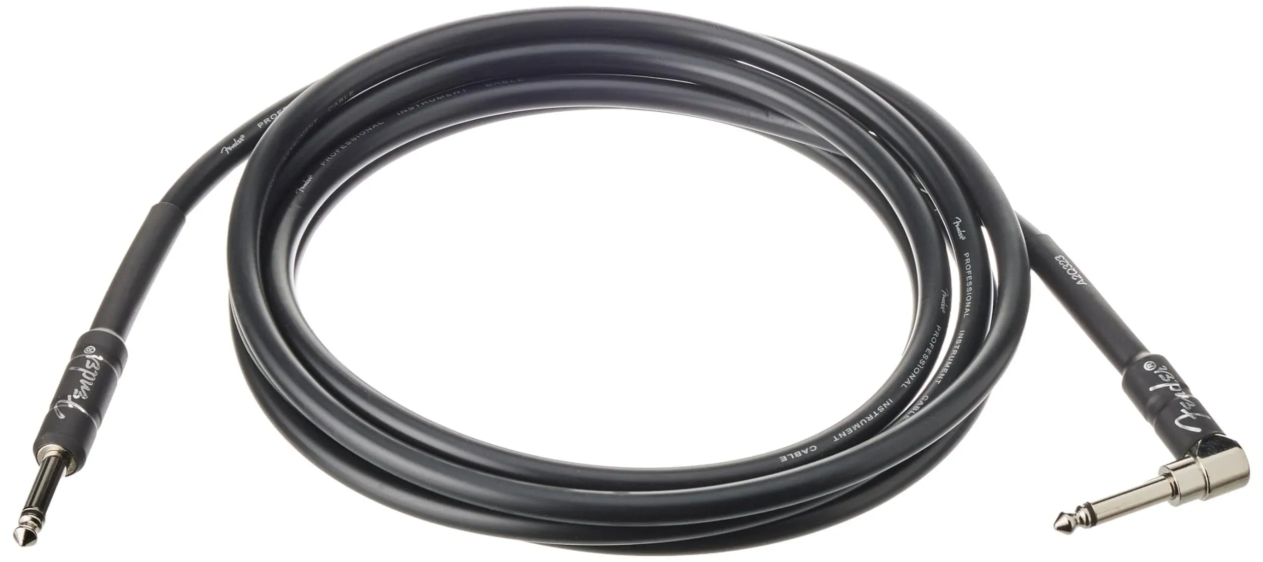 Fender Professional Series Instrument Cable 10&#039; Straight / Angle - Black