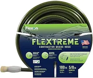 Flexon Flextreme Contractor Grade Lawn & Garden Hose, 5/8" Diameter x 100 ft