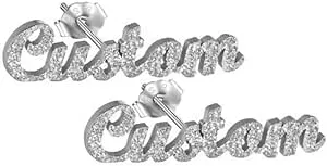 Personalized Name Stud Earring Custom Name Earrings Customize Your Own Earring with Name